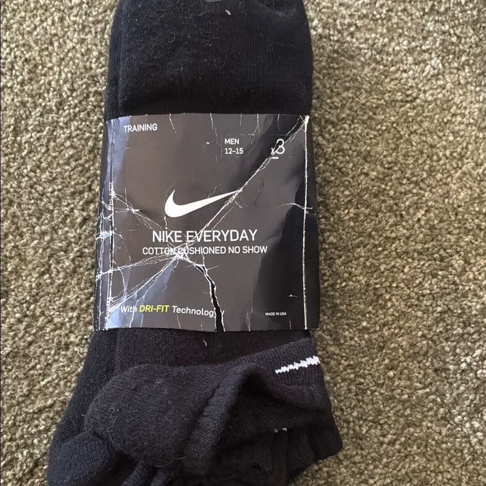 Nike Black Ankle Athletic Socks Performance Comfort